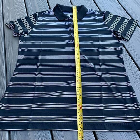 WOMEN’S Nike golf black with white stripes shirt L - Picture 6 of 8